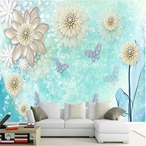 XLMING Blau (Farbe) Küche Esszimmer Arbeitszimmer Wohnzimmer TV Hintergrund Wand 3D Tapete-400cm×280cm