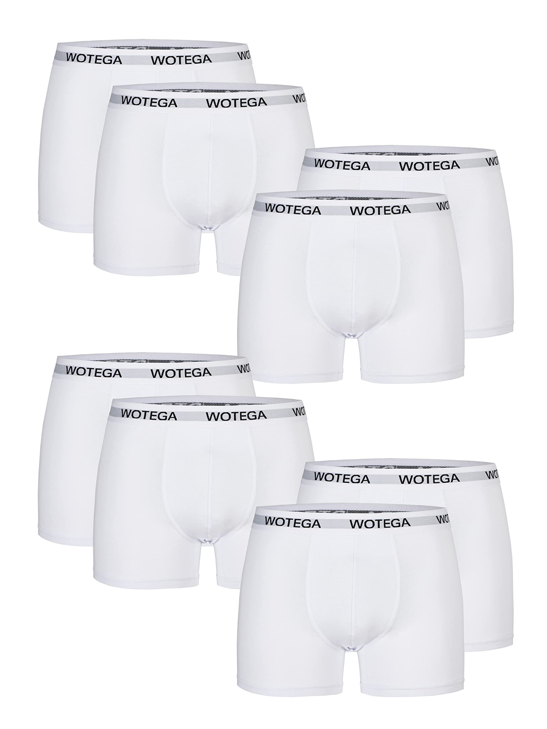 WOTEGA Joe - 8er Pack Herren Boxershorts - Männer Unterwäsche Retroshorts - Baumwoll Unterhosen für Herren