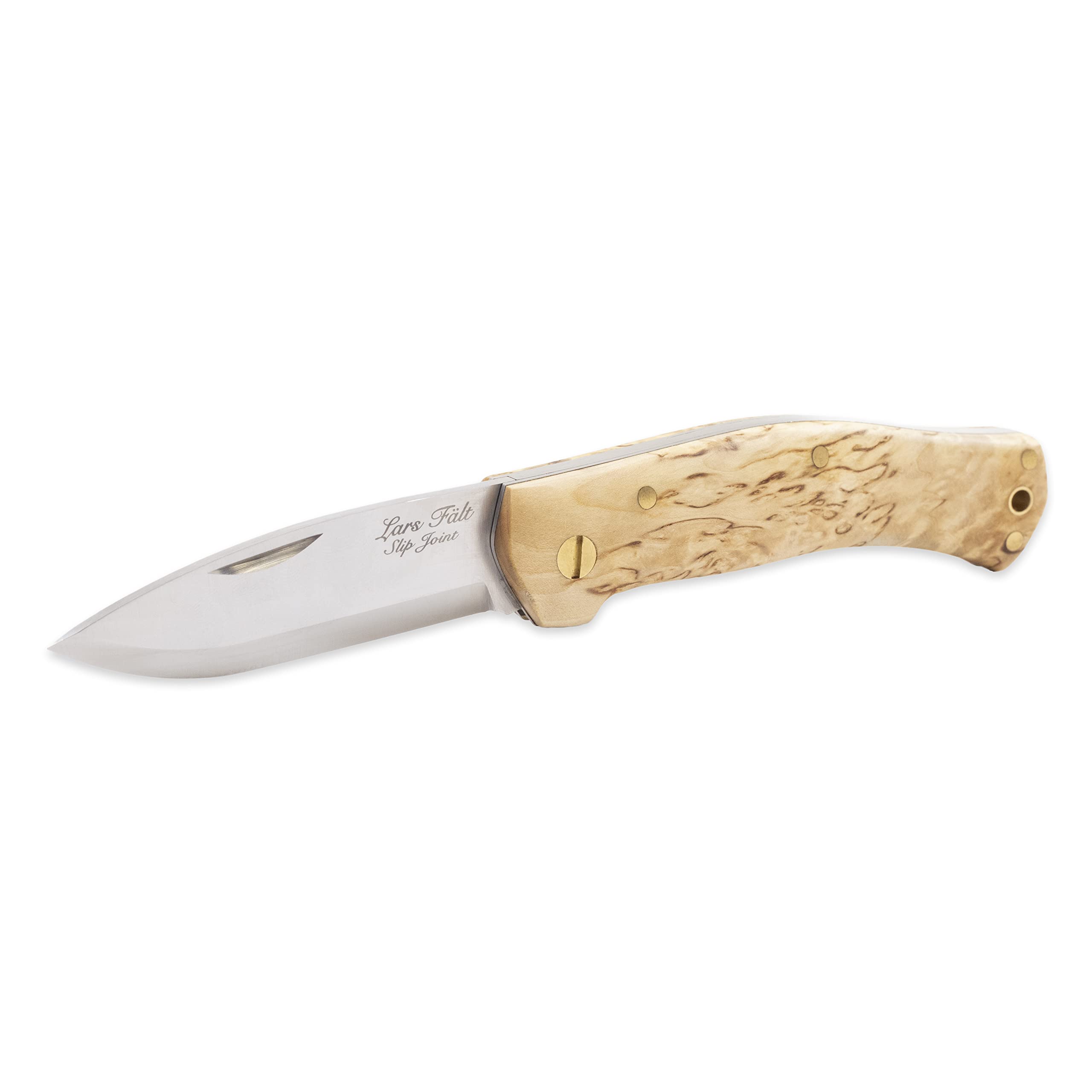 Casström Lars Falt Slip Joint Messer Curly Birch/Scandi