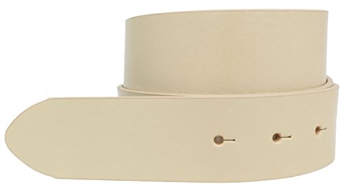 BELTINGER Wechselgürtel aus Vollrindleder mit Druckknöpfen 4 cm | Druckknopf-Gürtel für Damen Herren 40mm | Leder-Gürtel ohne Schnalle 4cm | Beige 95cm