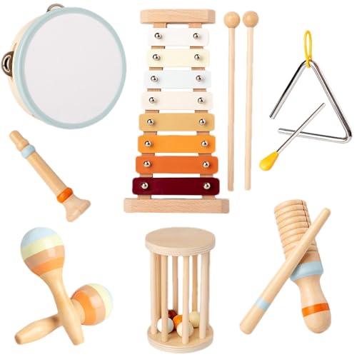 Musikinstrumenten-Set für Kinder, Musikinstrumente aus Holz,Creative Babies Musikspielzeug Kleinkind-Musikset - Innovative Vorschulmusikinstrumente, Schlaginstrumente für Kinder im Alter von 3–5 Jahre