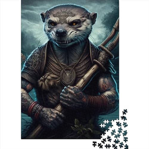 Lustiges Puzzle mit Piratenotter für Erwachsene, 1000 Teile, 1000-teiliges Puzzle für Erwachsene und Teenager, Familienspiele, Weihnachts- und Geburtstagsgeschenke (Größe: 75 x 50 cm)