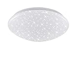 BRILONER Leuchten - LED Deckenlampe, Deckenleuchte mit Sternendekor, IP44, 12 Watt, 1.200 Lumen, 4.000 Kelvin, Weiß, Ø 28cm