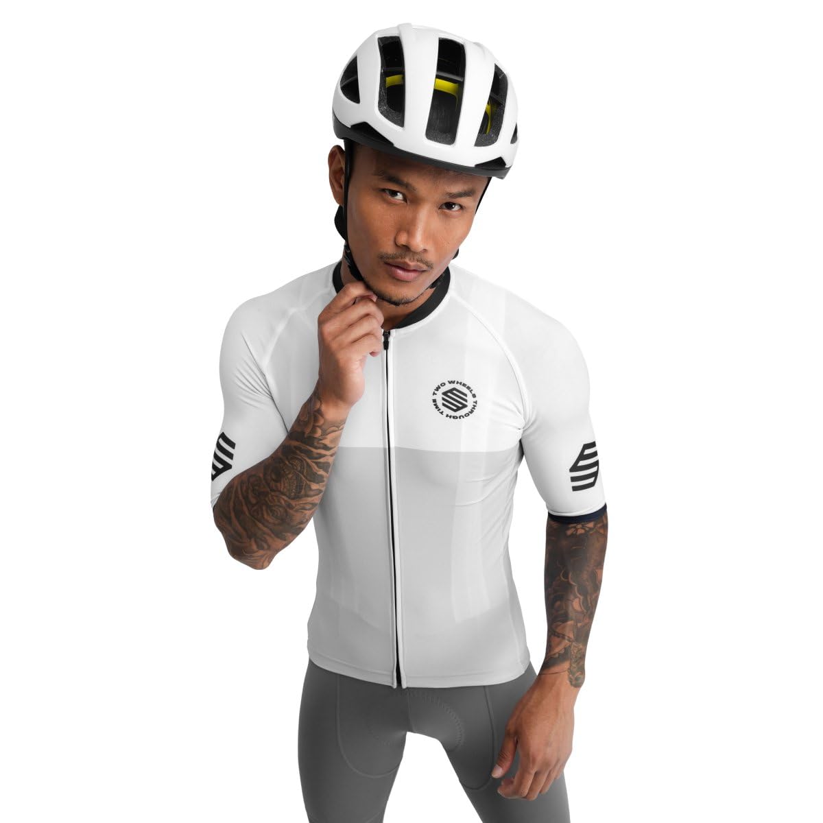 SIROKO - Radtrikot M2 Granfondo - XXL - Weiß/Grau