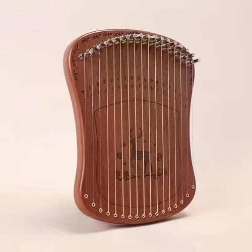 Mini-Musikinstrument-Ornamente Das 17-saitige Mahagoni-Massivholz-Saiteninstrument kann mit einer tragbaren, kreativen Mini-Harfe dekoriert werden (Color : 4)