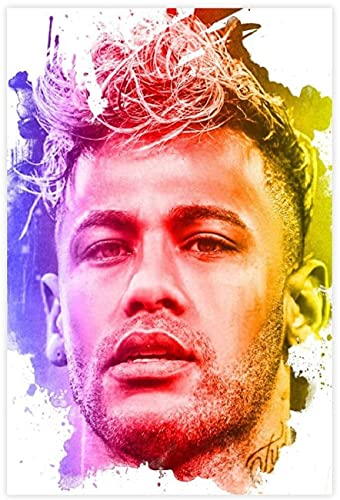 5d Diamond Painting Diamant Bilder FüR Erwachsene Und Kinder Neymar Jr. Fußball-Fußballspieler DIY Kreuzstich Arts Craft Kristall Strass Stickerei 15.7"x19.7"(40x50cm) Kein Rahmen