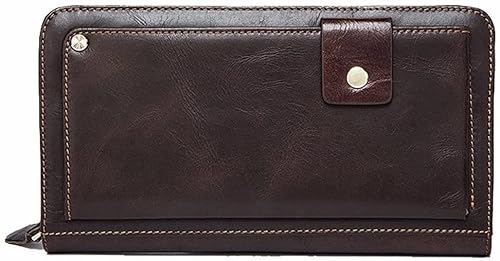 YIHANSS Herren-Geldbörse, Clutch, Leder, für Herren, Clutch, Geldbörse für Männer, Kartenhalter, Geldbeutel, Geldbörse, lang (Farbe: A, Größe: 22 x 3 x 13 cm)