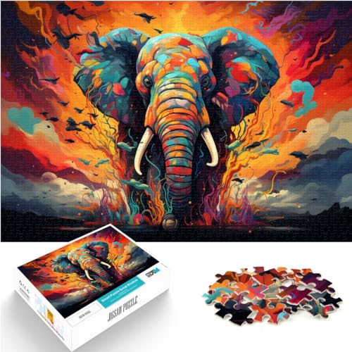 Puzzles Lernspiele Elefant Lustige Puzzles für Erwachsene 1000-teiliges Holzpuzzle Weihnachtswunschliste mit Weihnachtsmann 1000 Teile (50 x 75 cm)