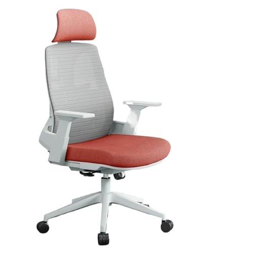 Bürostühle Bürostuhl, ergonomischer Stuhl, bequemer Stuhl mit Rückenlehne, drehbarer Schreibtischstuhl for Zuhause, Büro, Arbeitszimmer, mit verstellbaren Armlehnen und Rollen Schreibtischstuhl(Red)