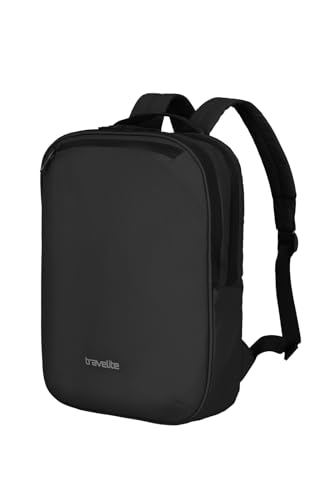 travelite Handgepäck Rucksack, Laptopfach 13 Zoll, wasserabweisender Tagesrucksack mit Aufsteckfunktion, 40 cm, 12 Liter, 400 Gramm