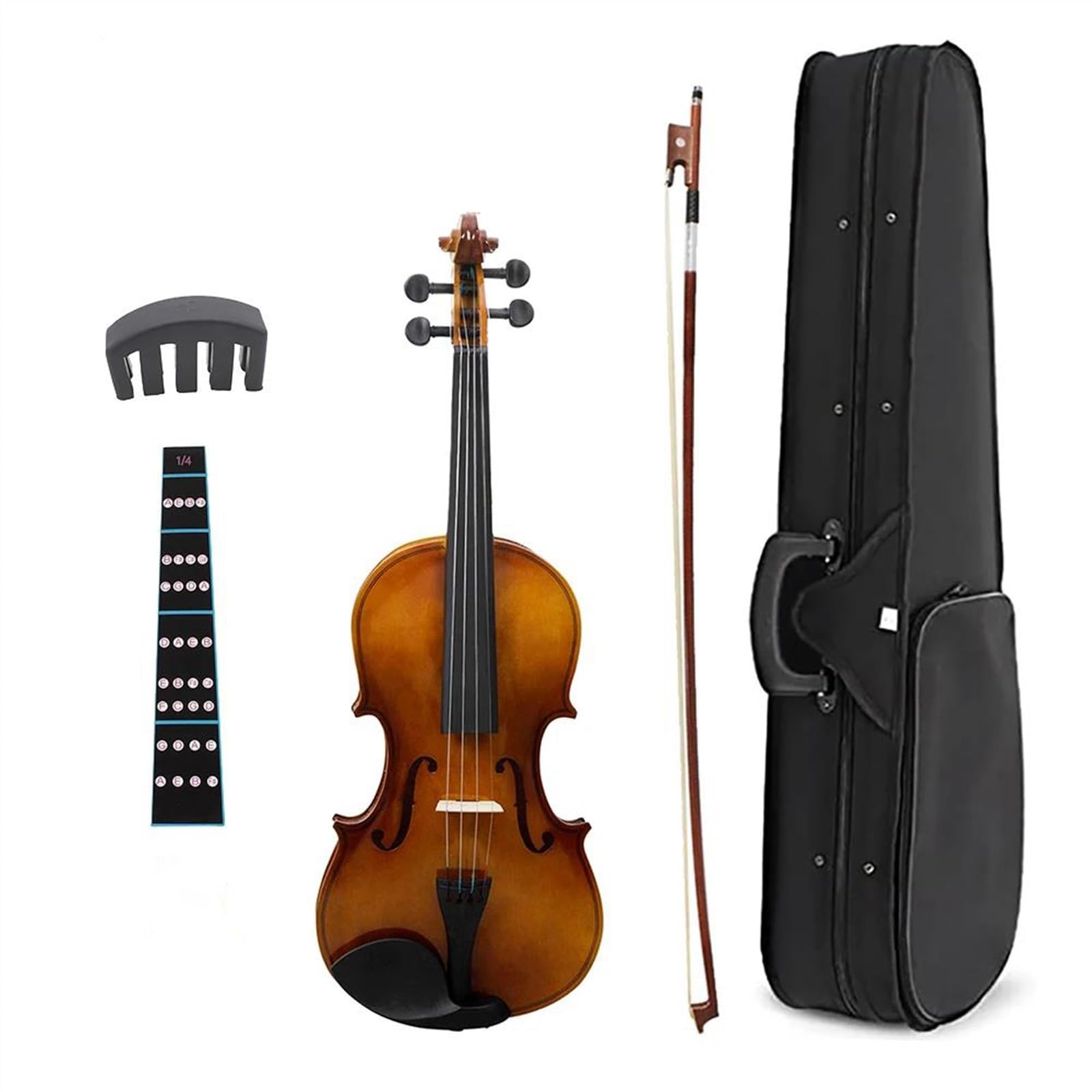 DAYKET Standard Violine 1/4 Violinen Verschiedene Modelle Anfänger(102 Violin)