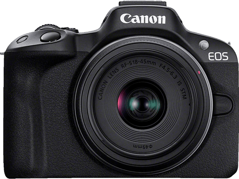 CANON EOS R50 Kit Spiegellose Systemkameras mit Objektiv 18-45 mm, 7,5 cm Display, WLAN