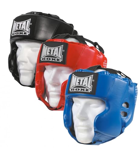 METAL BOXE MB117 Kopfschutz/Helm fürs Boxen/Kampfsport Erwachsene rot