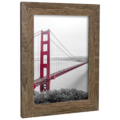 Bilderrahmen Fotorahmen 30x40 cm Wildeiche bilderrahmen zum aufhängen MDF Picture Frames Farbe und 40 Verschiedene Größen wählbar ohne Passepartout Rahmen Rio