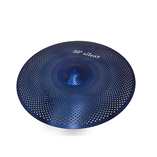 Trommelbecken Low Volume Cymbals 20 Ride-Becken, Geräuschloses Mute-Becken Für Üben (Color : Blue)