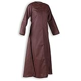 MYTHOLON Marita Unterkleid Langarm, Mittelalter Gewandung leichte Baumwolle, LARP Verkleidung Damen (X-Large, Bordeaux)