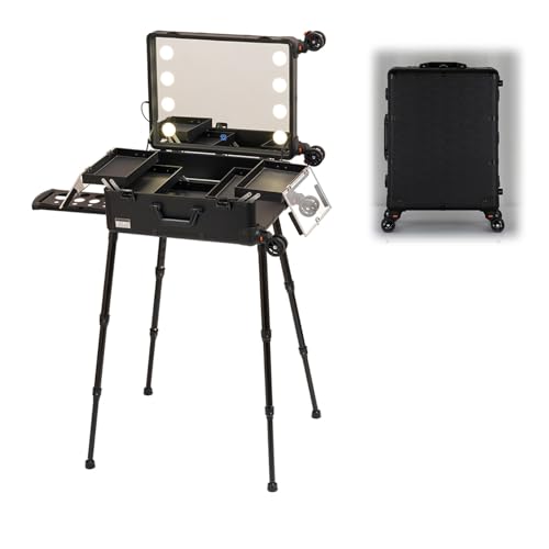 Kosmetikkoffer Groß Schminkkoffer Leer Make up Koffer Professionelle Beauty Case mit Schultergurt Friseurkoffer Nagelkoffer, Make up Koffer Professionell Schminkkoffer Organizer (Size : C(with Shelf)