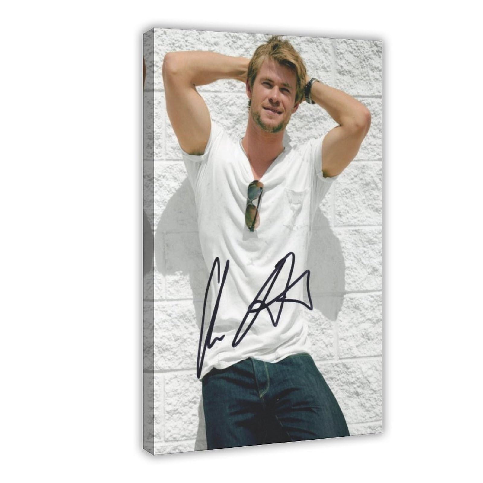 biegzc Photographie Signée Chris Hemsworth En Édition Limitée + Autogrammzertifikat, Leinwandposter, Wandkunst, Dekordruck, Gemälde für Wohnzimmer, Schlafzimmer, Dekoration, 30 x 45 cm