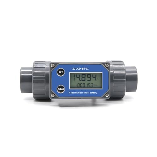 Durchflussmesser, Digitaler Turbinen-Durchflussmesser, DN25-DN80 Elektronischer LCD-Digitalanzeige-Durchflussmesser for flüssiges Wasser for die Bewässerung von Bauernhöfen und Gärten(DN40)