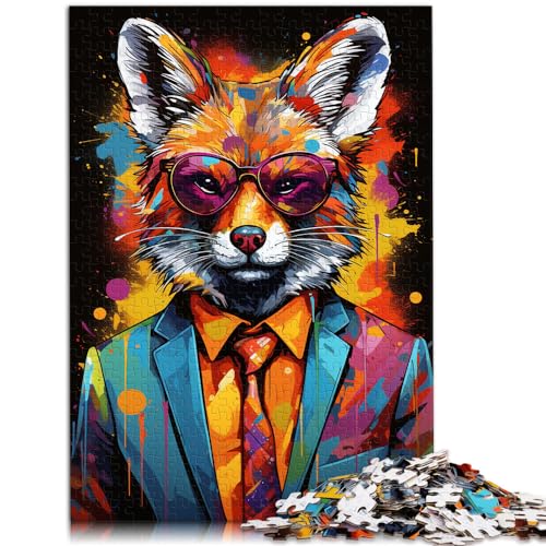 Puzzle für bunten Fuchsboss, Puzzle 1000 Teile, Holzpuzzle, Spielzeug, Puzzle, Lernspiele, Stressabbau-Puzzle, 1000 Teile (50 x 75 cm)