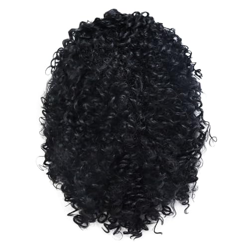 Perücke für Frauen Schwarze Perücken, langes Kunsthaar, lockige Perücke for Frauen, dicke, flauschige Perücken, natürliche Frisuren, Drag-Queen-Party-Perücke Human Hair Wig