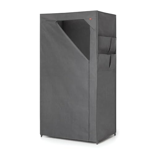 Rayen Kleiderschrank Basic, Stoff, Grau, 79 x 155 x 54 cm