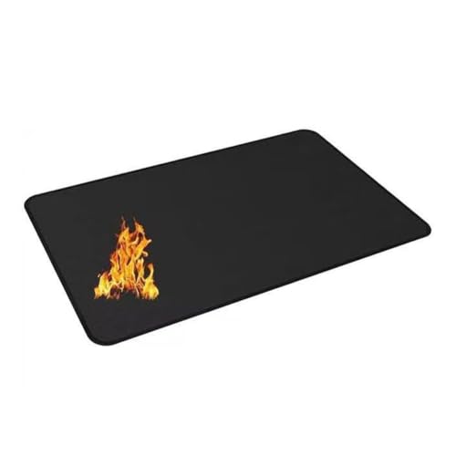 Yunnaty Feuerbeständige Grillmatte, BBQ-Grillmatte, Faltbar, Ölbeständig, Grill-Bodenpolster, Feuerfeste Bodenmatte, Feuerstellenmatte für Terrassen