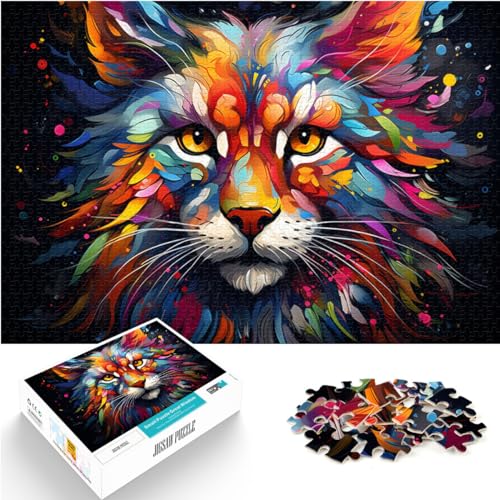 Spielgeschenk Puzzle Fantasie Bunter Fuchs für Erwachsene 1000 Teile Puzzle Geschenke Holzpuzzle als Geschenk für die ganze Familie 1000 Teile (50x75cm)