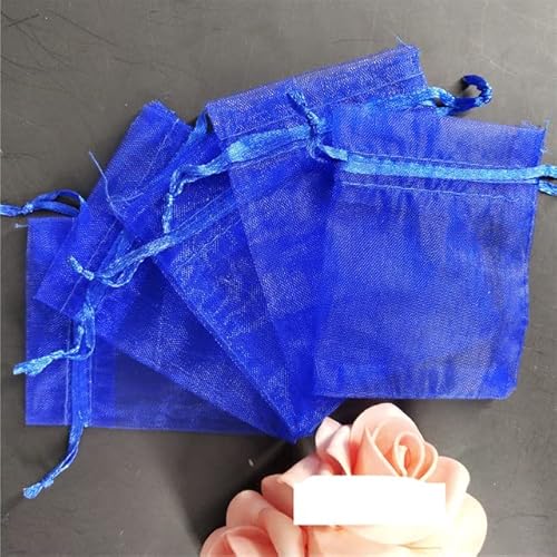 100 STÜCKE 7x9 9x12 10x15 11x16 13x18 15x20 17x23 CM Organzabeutel Schmuckverpackungsbeutel Duftsäckchen Geschenkbeutel 7Z-Royal Blue,13x18 cm-SH316-100,Andere