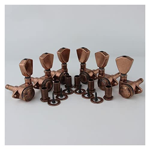 Gitarren Stimmwirbel 3R3L. Tuner-Gitarre- Modelle Heckschloss String E-Gitarren- Maschinenköpfe Trapezium- Button Antike Bronze