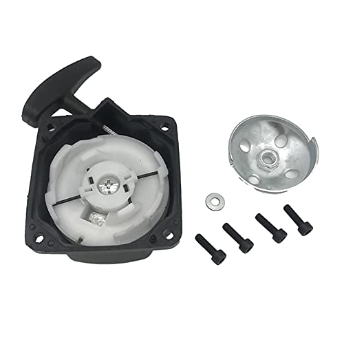 VLZUNO Rasentrimmer Einzelstart Stahl Rückstoß Seilzugstarter Assy Freischneider Pare Teile 430 520 43CC 52CC BC430 BC520 Rücklaufstarterbaugruppe