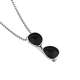 Belachick Halskette Ketten Schmuck Herren Frauen Anhänger Necklace Sonnenbrillen-Halskette Mit Einzigartigem Hip-Hop-Stil Für Männer Und Frauen