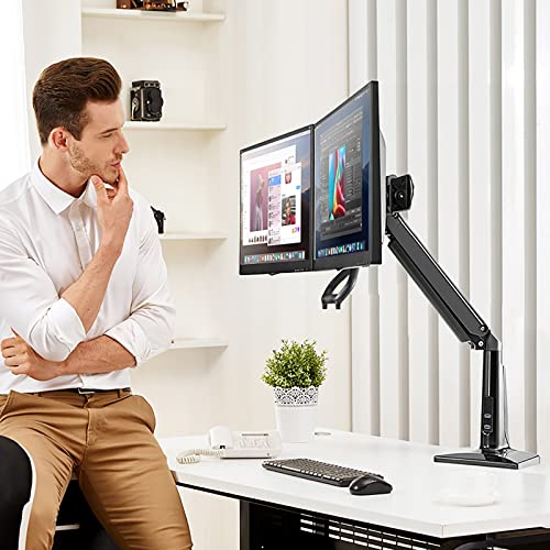 VSULZVNU Universal-TV-Ständer-Monitorhalterung, Monitorarm mit intimem Griff-Design, höhenverstellbar, schwenkbar, neigbar, passend für Bildschirme von 55,9 - 68,6 cm (22-27 Zoll) (Farbe: B)