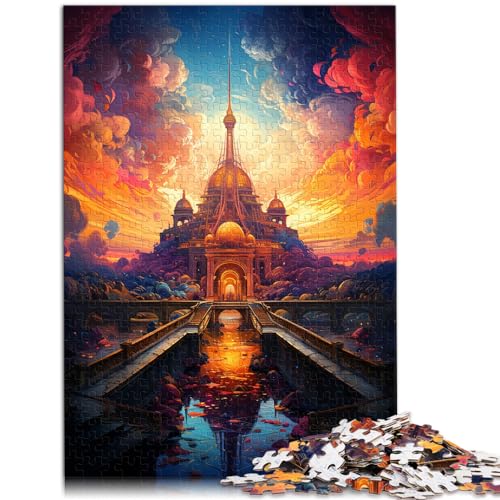 Puzzle zum Verschenken „Die farbenfrohe Psychedelie von Versailles“ Puzzle für Erwachsene 1000 Teile Holzpuzzle als Puzzlegeschenk 1000 Teile (50 x 75 cm)