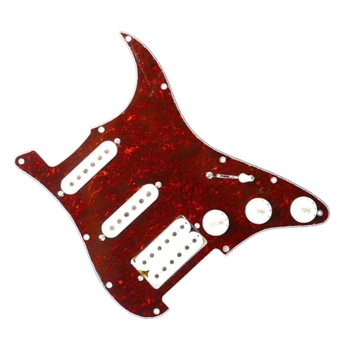 Standard-Pickguard-Tonabnehmer 11 Löcher SSH geladene vorverdrahtete E-Gitarren-Schlagbrett-Tonabnehmer-Gitarre-Ersatzteile (Color : N)