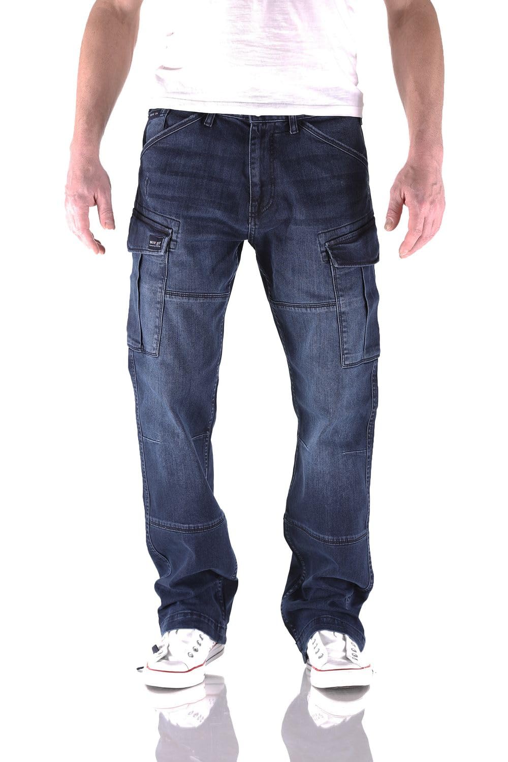 Big Seven Brian Dark Ocean Cargo Herren Jeans Hose, Hosengröße:W36/L30