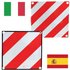 HP Autozubehör 25132 Warntafel 2 in 1-Italien und Spanien, Rot/Weiß