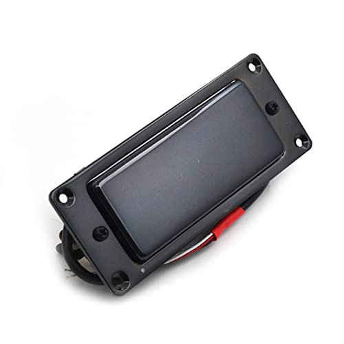 ZENGXUE Mini E-Gitarren-Pickup Dual-Coil-Pickup-Chromfarbe Mit Rahmen Schwarzer Vierkerndraht Humbucker Tonabnehmer Set