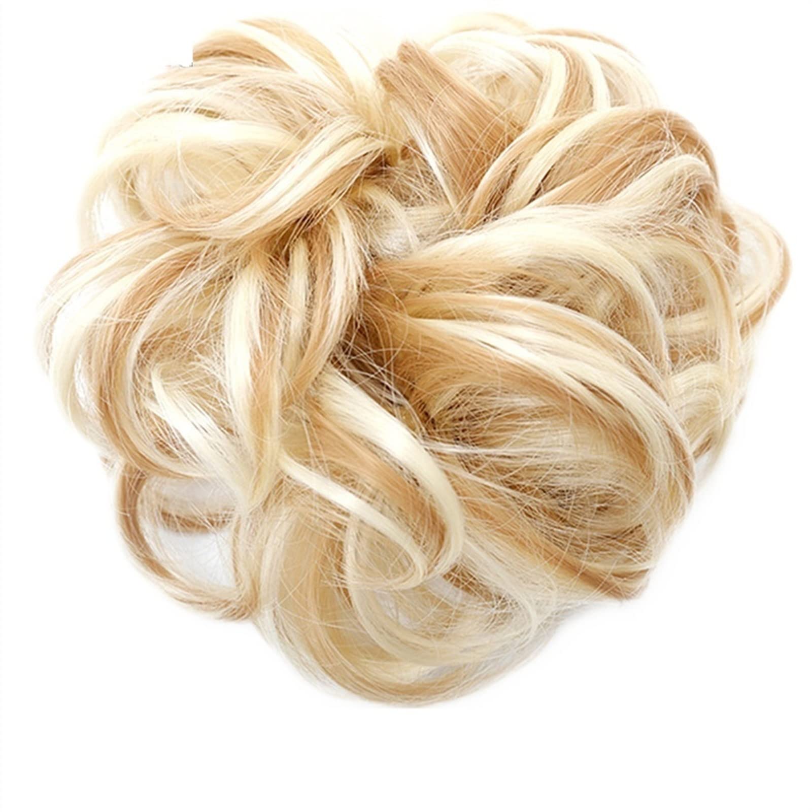 Bun Haarteile Lockiges gewelltes Haargummi-Donut-Chignon-Haarteil for Frauen, unordentlicher Dutt, Haarverlängerungen, synthetischer Haarknoten, elastisches Band, Haargummis, Hochsteckfrisur, Pferdesc