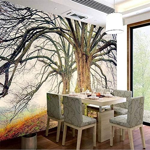 XLMING Großer Baum Natur Landschaft Bilder Küche Esszimmer Arbeitszimmer Wohnzimmer TV Hintergrund Wand 3D Tapete-400cm×280cm