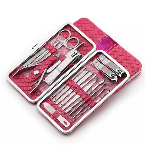 Maniküre/Pediküre Set Pediküre-Messer, Nagelknipser-Set, Home-Nagelknipser, Zange, Maniküre-Werkzeug-Set for Erwachsene, Körperpflege Nagelpflege-Werkzeuge(Red)