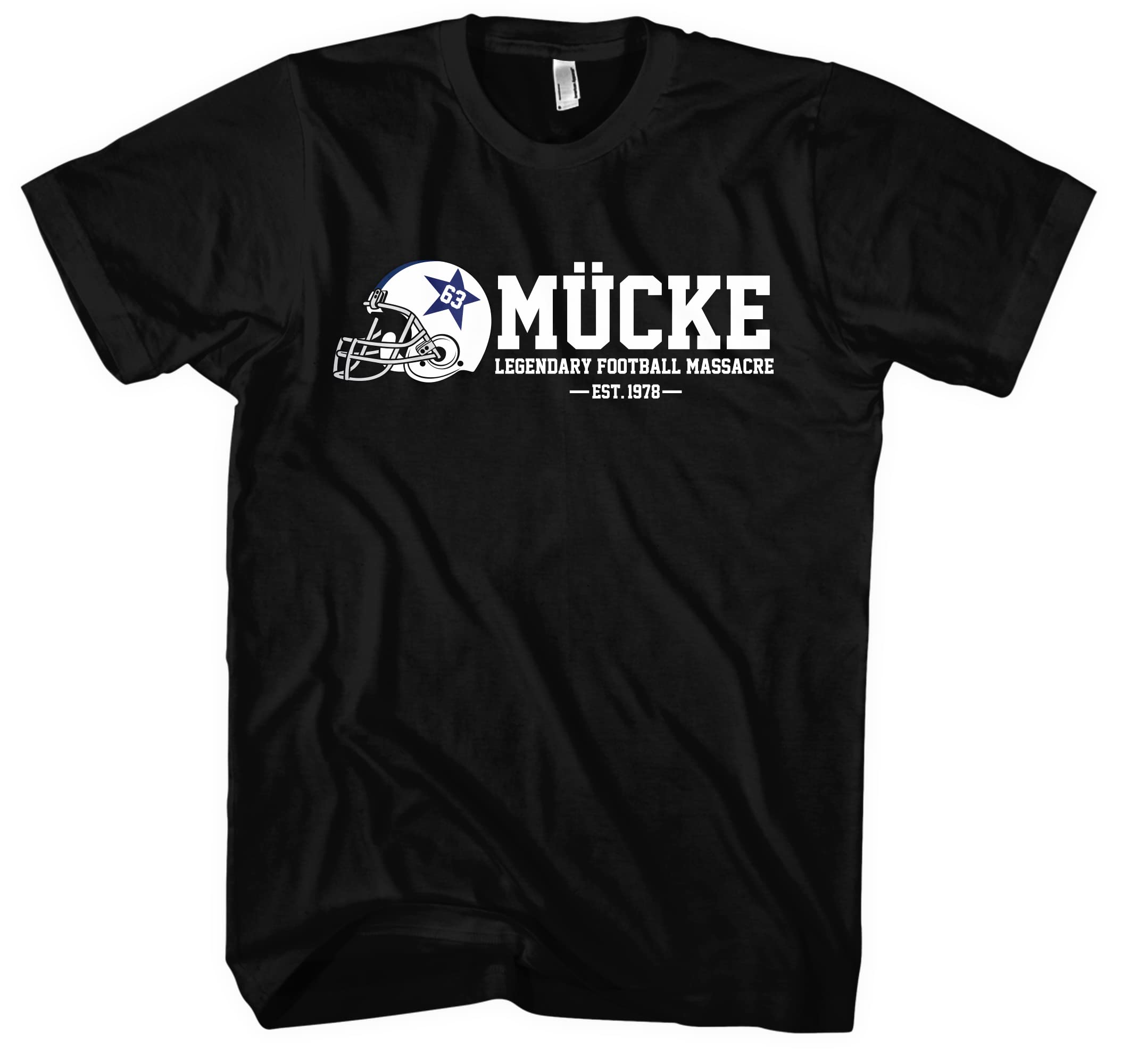 Mücke 63 Herren T-Shirt | Football Shirt Kult Weltkulturerbe | M3 Schwarz (3XL)