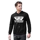 KACHI Men's Wumpscut Band Printed Pullover Hoodies Long Sleeve Hooded Sweatshirt Black L