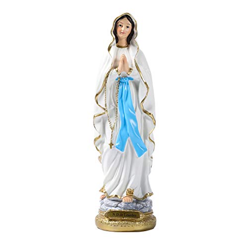 Uziqueif Maria Mutter Gottes Skulptur Deko Geschenk Madonna Figur Lourdes Statue groß 40cm Statuette,Statue