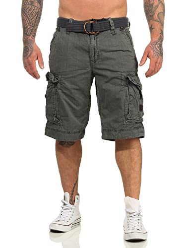 Jet Lag Herren Cargo Shorts Take Off 7 Charcoal W32