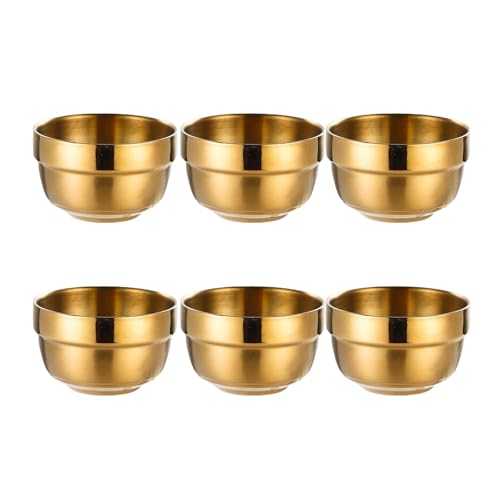 Set mit 6 isolierten Metallbechern aus 304 Edelstahl, 80 ml, Getränkebecher, Trinkbecher, Kaffeetassen für den Außenbereich