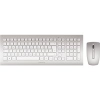 CHERRY DW 8000 - Tastatur-und-Maus-Set - drahtlos - 2,4 GHz - Deutsch - weiß, Silber (JD-0310DE)