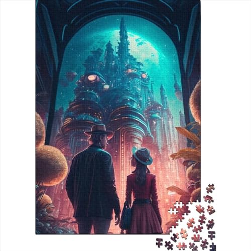 Machine City Holzpuzzle für Erwachsene und Teenager, 1000 Teile, Puzzle für Erwachsene, Geschenke, Puzzle für Erwachsene, Lernspiel, Herausforderungsspielzeug, 75 x 50 cm