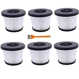 ZEMNLO Staubsauger-HEPA-Filter-Ersatz, for LiDl, for Cecotec Conga Thunderbrush 820 850 650, Handstaubsauger-Filterteil-Zubehör Wartung von Vakuumfiltern(Size:6pcs)