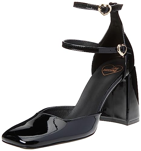 Love Moschino Damen Absatz-Sandalen, Nero, 41 EU